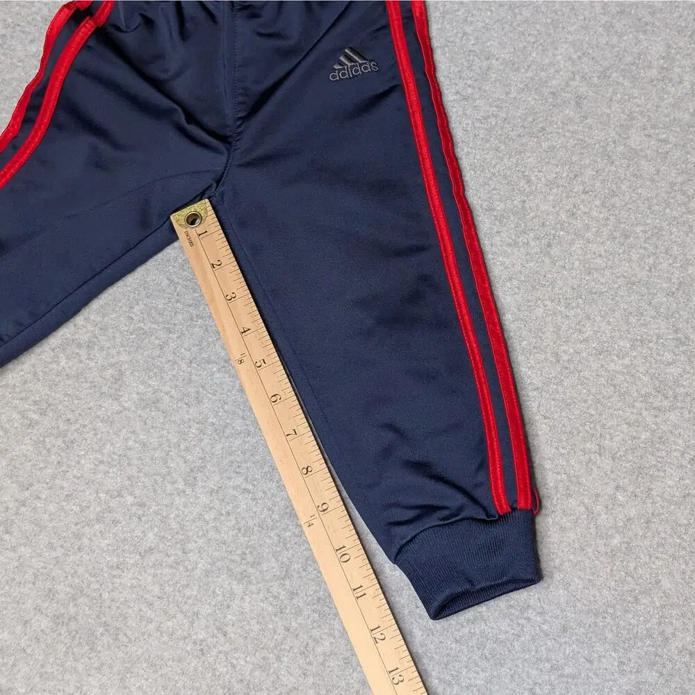 Adidas Tricot Track Suit Toddler 24 Months Full Zip Navy Red Gray Sporty Retro